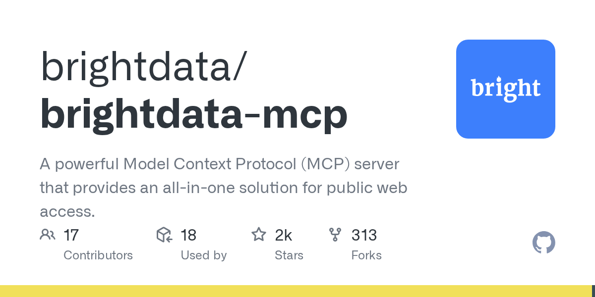 Bright Data MCP 界面截图