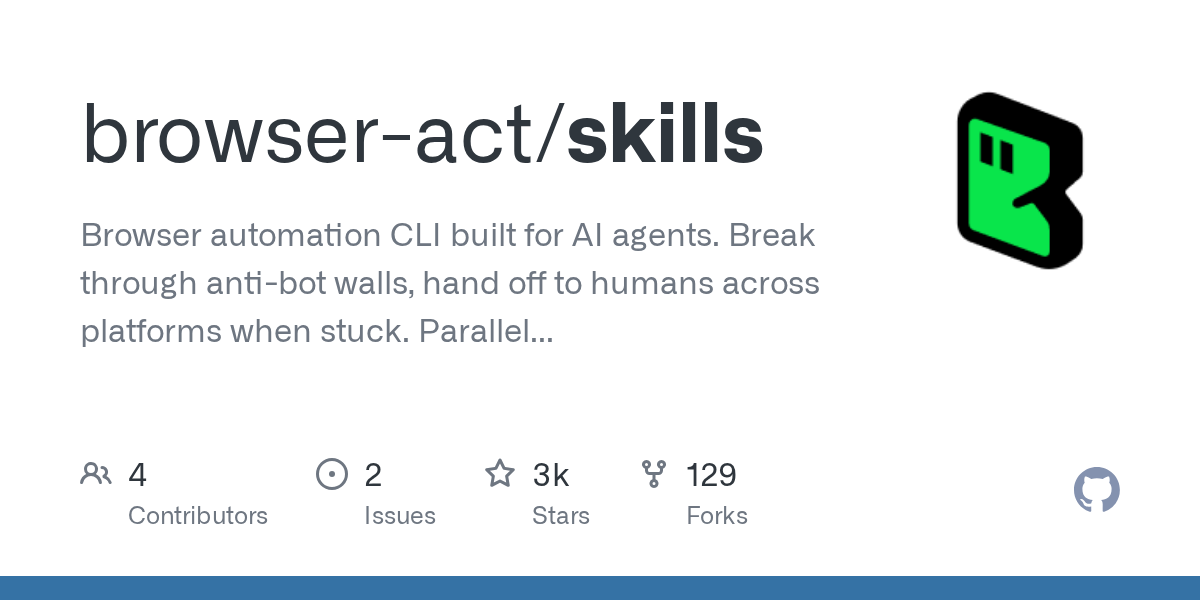 BrowserAct Skills 界面截图