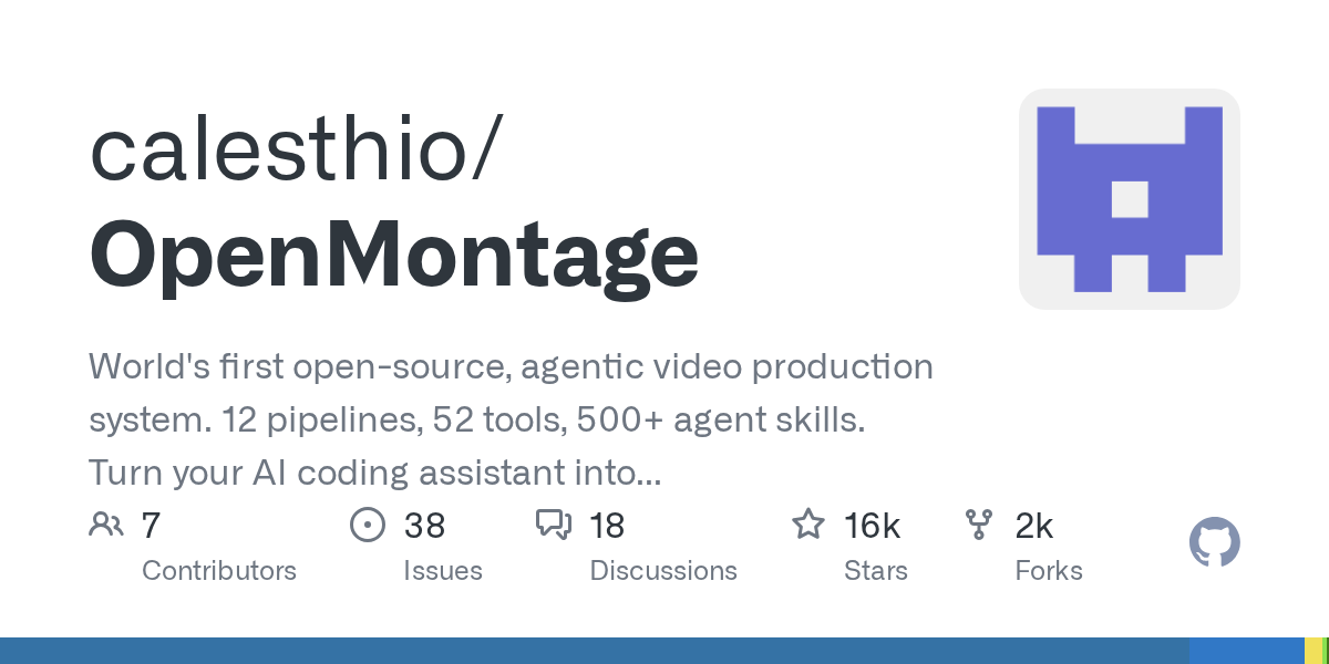 OpenMontage 界面截图