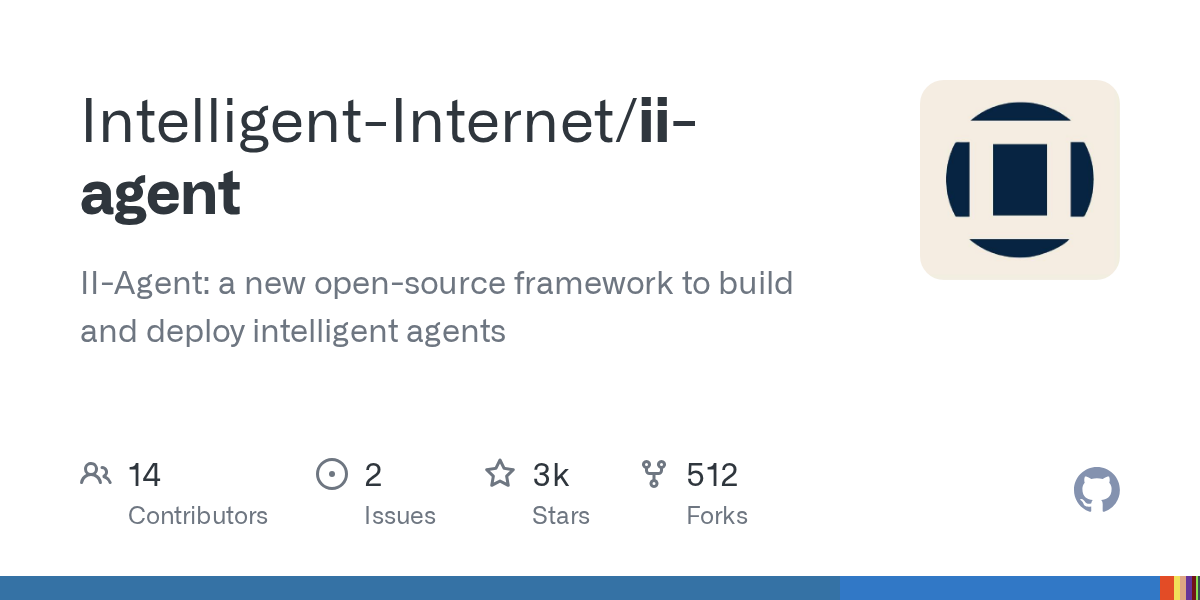 II-Agent – Intelligent Internet 界面截图